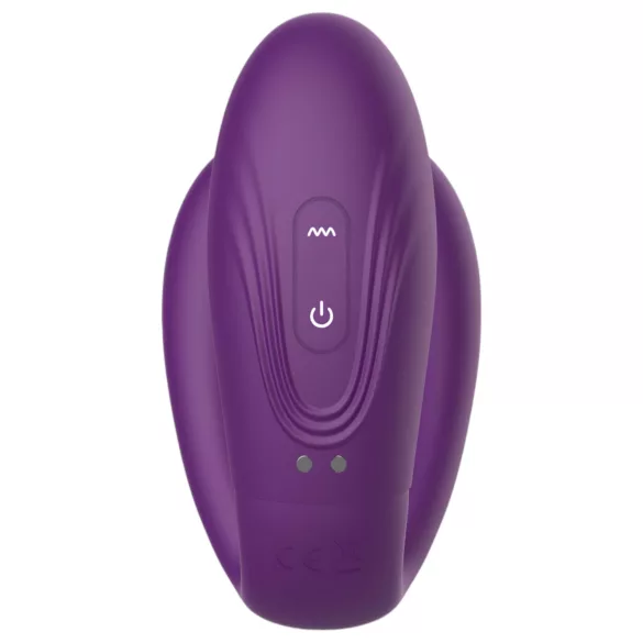 Mrow - vibrator za parove, vodootporan, 3 motora, punjivi, ljubičasti