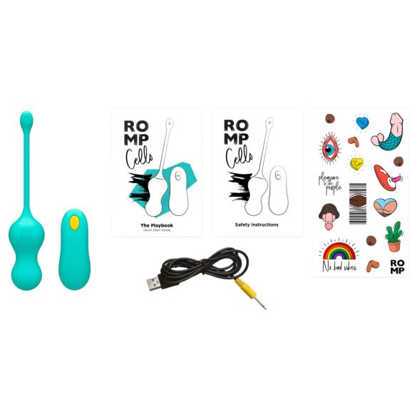 ROMP Cello - vibratorne gejša kuglice s daljinskim upravljačem - zelene