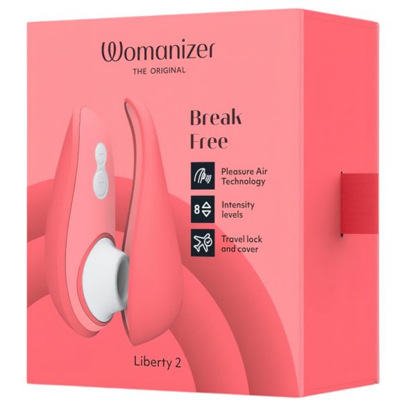 Womanizer Liberty 2 - stimulator klitorisa na zračne valove - punjivi - roza