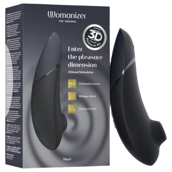Womanizer Next - vibrator za klitoris s tehnologijom zračnih valova - crni
