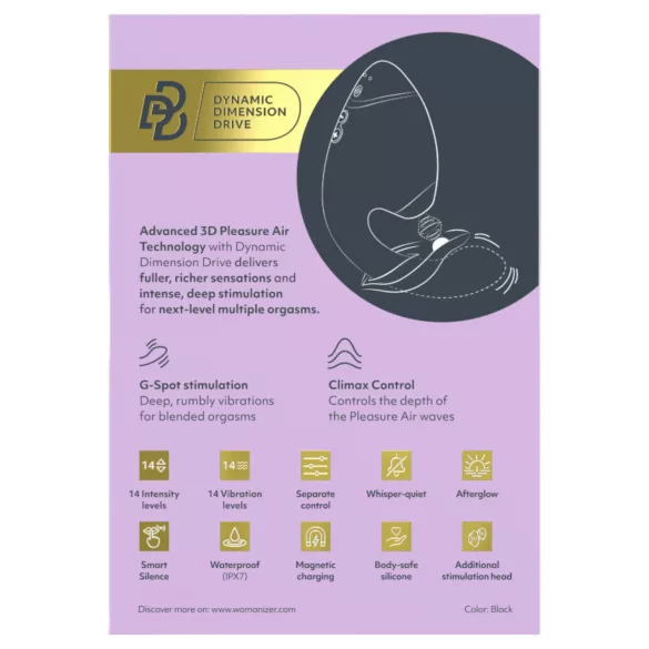 Womanizer Next Duo - 2u1 G-točka vibrator (crni)