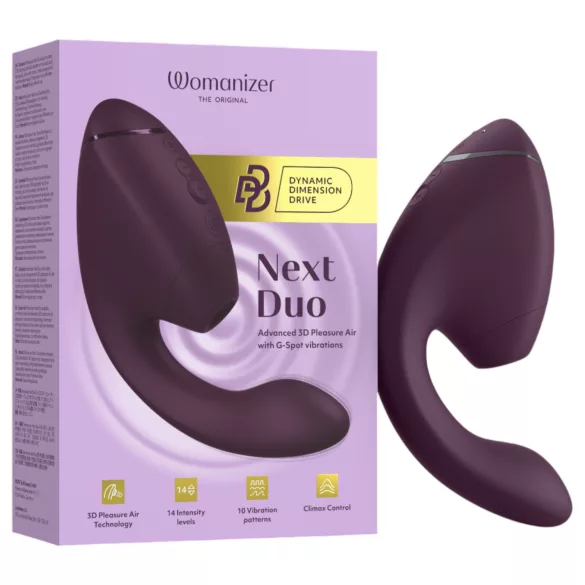 Womanizer Next Duo - vibrator za G-točku i klitoris - ljubičasta