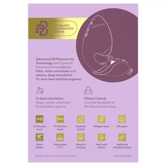 Womanizer - vibrator za G-točku i klitoris - 2u1 - rozi