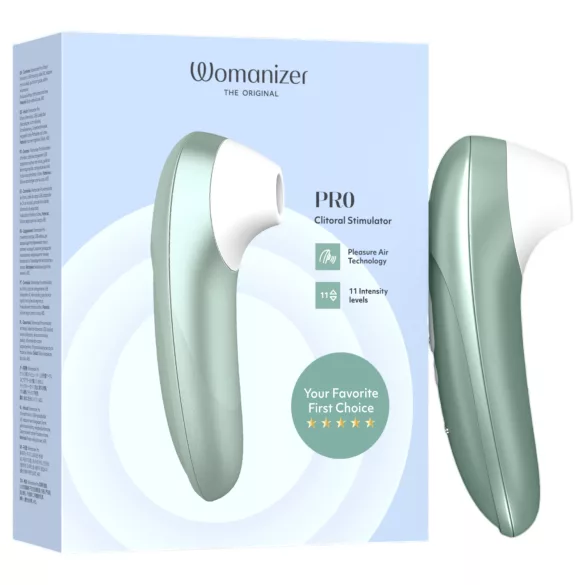 Womanizer Pro - stimulator klitorisa s valovima zraka (zeleni)