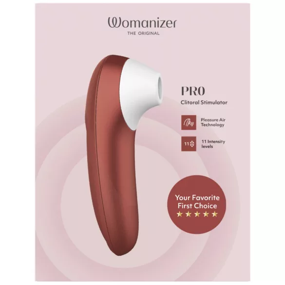 Womanizer Pro - stimulator klitorisa s valovima zraka (crveni)