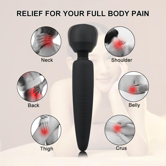 Mrow - masažer vibrator na baterije - vodootporan - crni