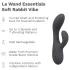 le Wand Soft Rabbit - vibrator sa 2 motora s nastavkom za klitoris - crni