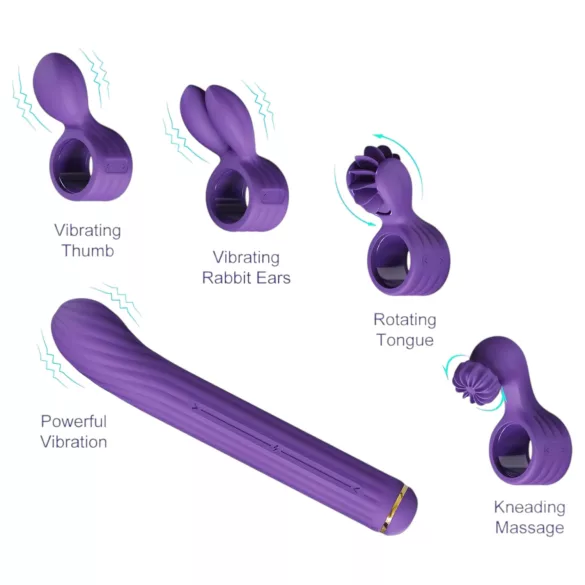 Magic Stick S1 - multifunkcionalni vibrator - ljubičasta