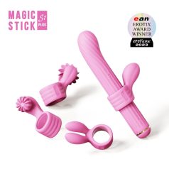Magic Stick - vibrator s izmjenjivim nastavcima (pink)