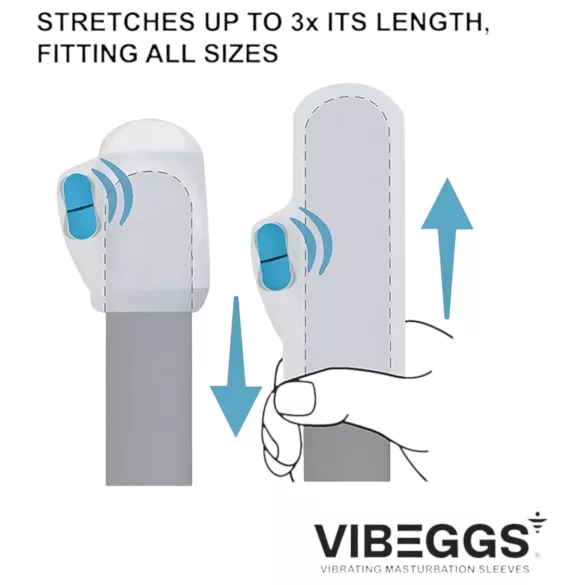 VIBEGGS Ribs Delight - vibracijsko jaje masturbator - bijela