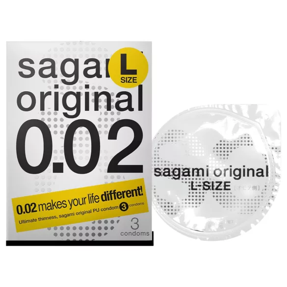 Sagami Original 0,02 L - kondom - ultra tanak - 58mm (3 komada)