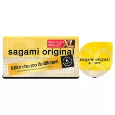   Sagami Original 0,02 XL - kondomi - XL veličina - 61mm (6 kom)