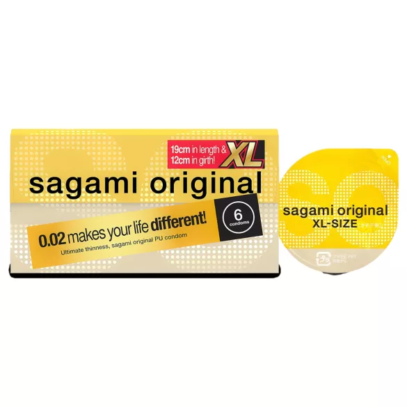 Sagami Original 0,02 XL - kondomi - XL veličina - 61mm (6 kom)