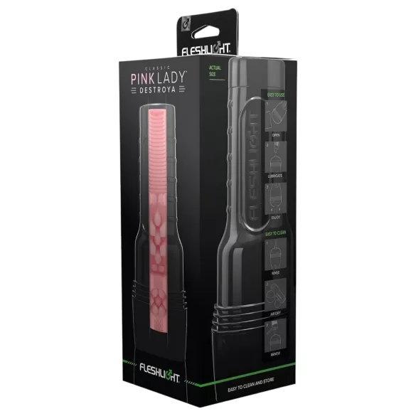 Fleshlight Pink Lady Destroya - realistična umjetna vagina u futroli - natur