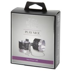 Fifty Shades of Grey - satenske lisice - srebrna