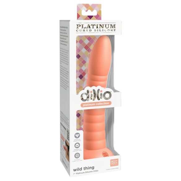 Dillio Wild Thing - rebrasti dildo (19cm) - narančasta