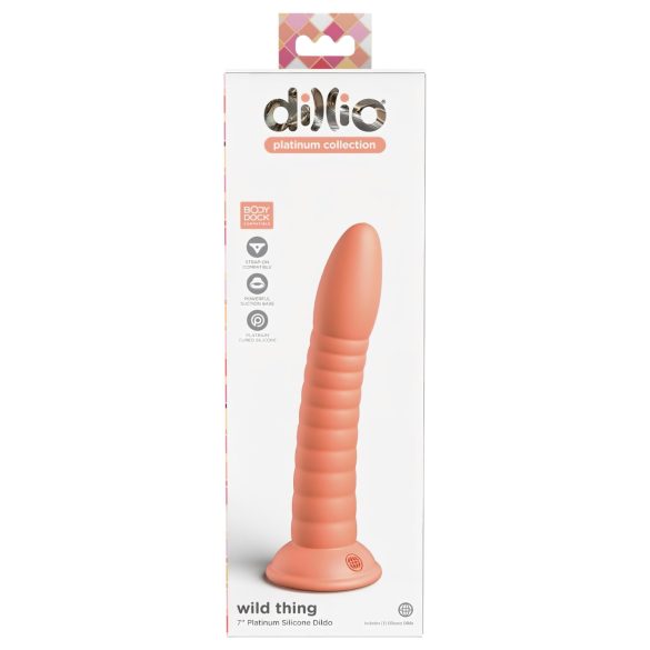 Dillio Wild Thing - rebrasti dildo (19cm) - narančasta
