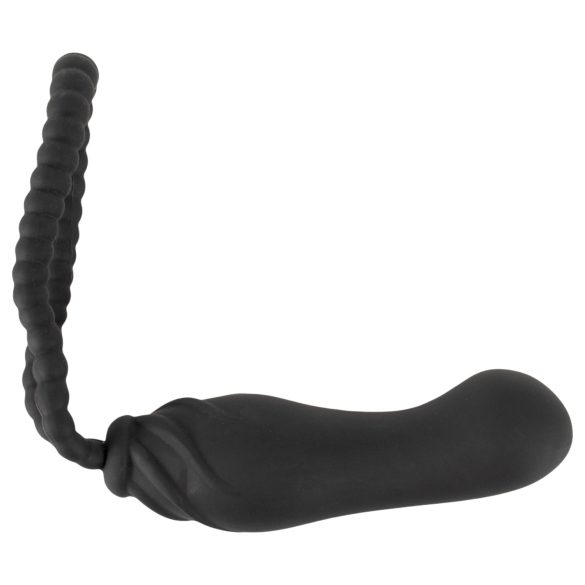 Black Velvets - strap-on dildo - prilagodljivo - silikon crni