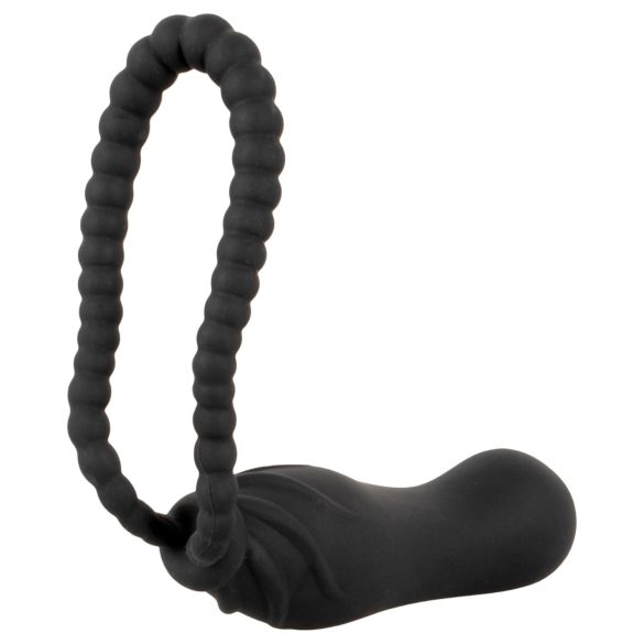 Black Velvets - strap-on dildo - prilagodljivo - silikon crni