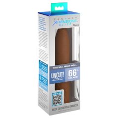   X-TENSION Elite - prilagodljivi otvoreni penis rukav - tamno prirodna boja