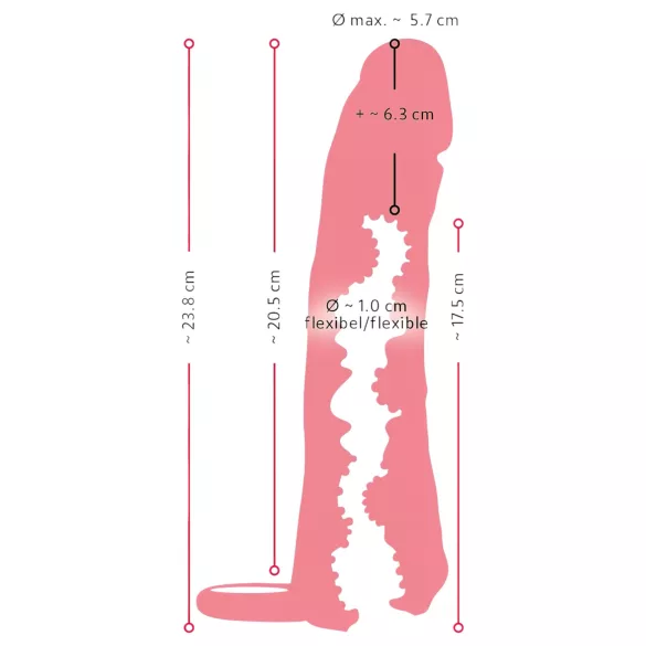 Nature Skin - 2u1 umjetna vagina i penis rukav - 23 cm - natur