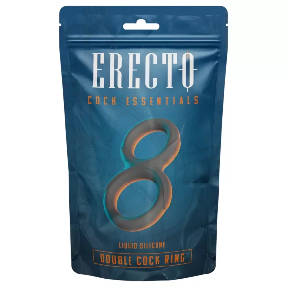 Erecto - dupla prsten za penis - crna