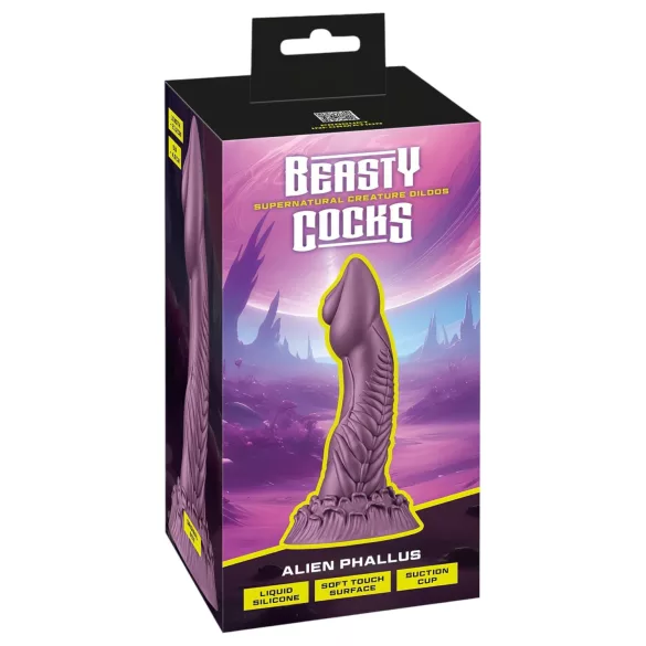 Beasty Cocks Alien Phallus - dildo izvanzemaljac - silikon ljubičasta