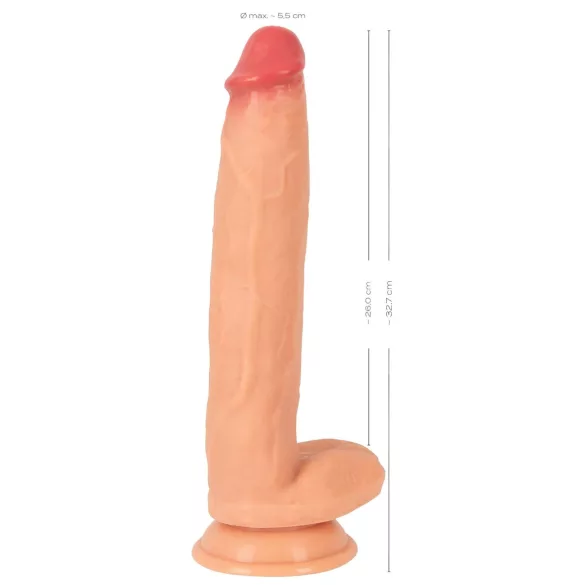 Realistixxx Real Giant - veliki dildo s testisima - natur