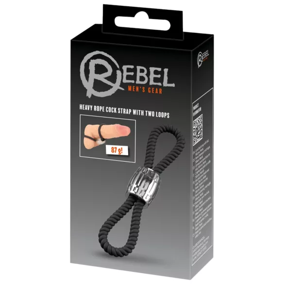 Rebel Cock Strap - podesiva dupla silikonska penis-petlja (87 g)
