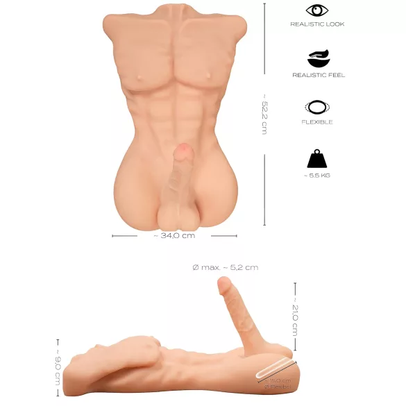 Realistixxx - muški torzo masturbator - realistični osjećaj