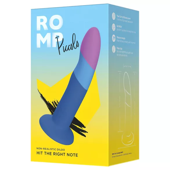 ROMP Piccolo - fleksibilni silikonski dildo - plavo-ljubičasti