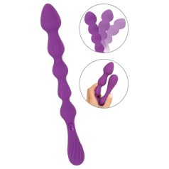   You2Toys - fleksibilni analni dildo s kuglicama - ljubičasta