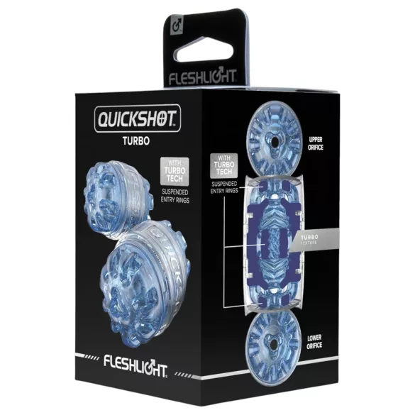 Fleshlight Quickshot Turbo - kompakt masturbator za putovanja - plava