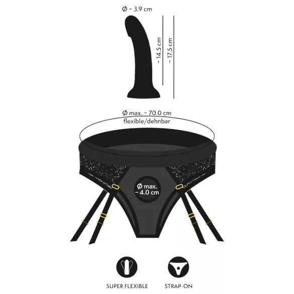You2Toys - strap-on dildo s gaćicama - crni