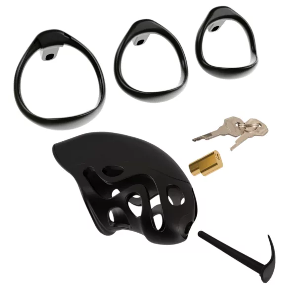 You2Toys - penisni kavez s penis plugom - crna