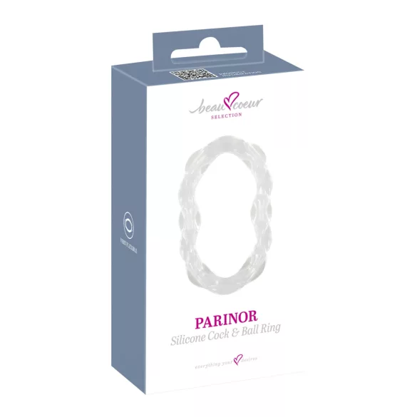 Beau Coeur Parinor - prsten za penis i testise - proziran