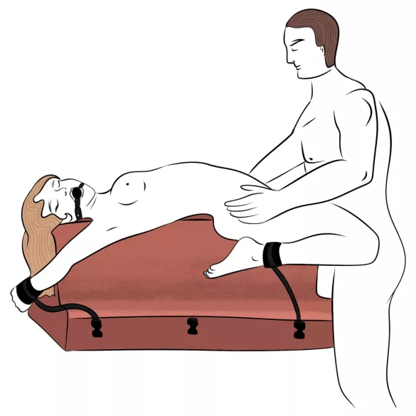 Liberator - seksualni jastuk s lisicama (crni)