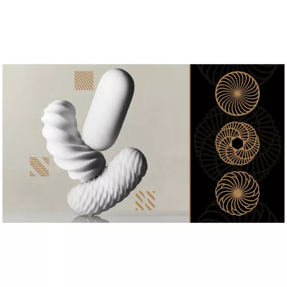 TENGA 3Dx Spiral - masturbator sa spiralnim uzorkom (bijeli)