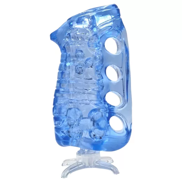 Fleshlight Fleshskins Grip Blue Ice - obostrano otvoreni masturbator (plavi)