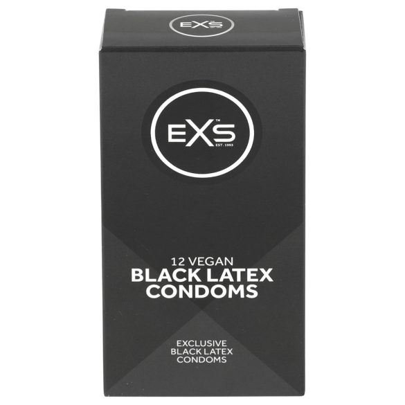 EXS Black - lateks kondom - crni - 12 komada