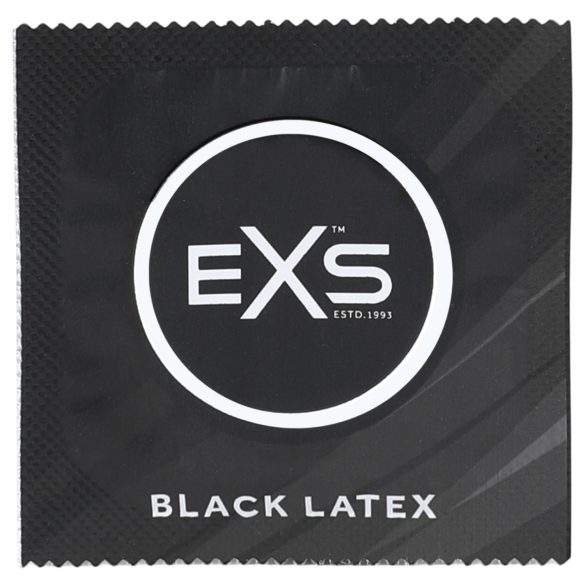EXS Black - lateks kondom - crni - 12 komada