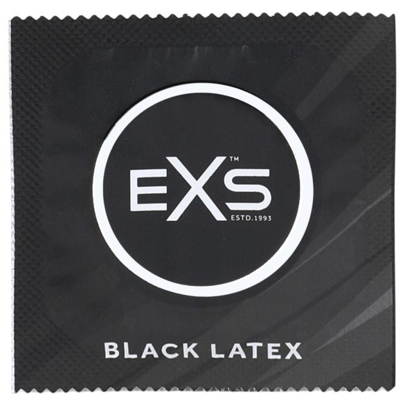 EXS Black - lateks kondom - crni - 100 komada