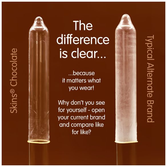 Skins - kondomi s okusom čokolade - 8 komada
