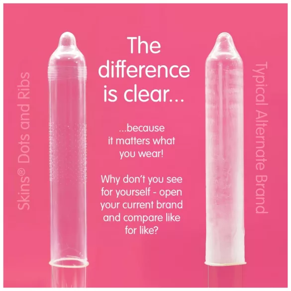 Skins - rebrasti i točkasti kondomi - 16 komada