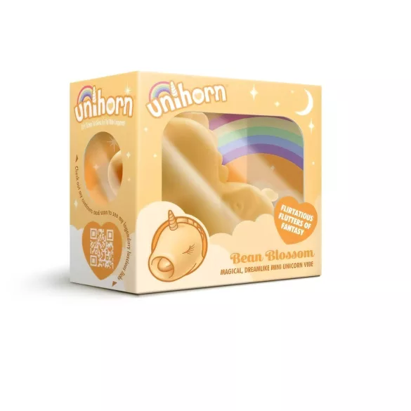 Unihorn Bean Blossom - vibrator za klitoris u obliku jednoroga - punjivi - žuti