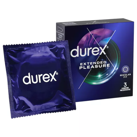 Durex Extended Pleasure - kondom s efektom odgode - 56mm - 3 komada