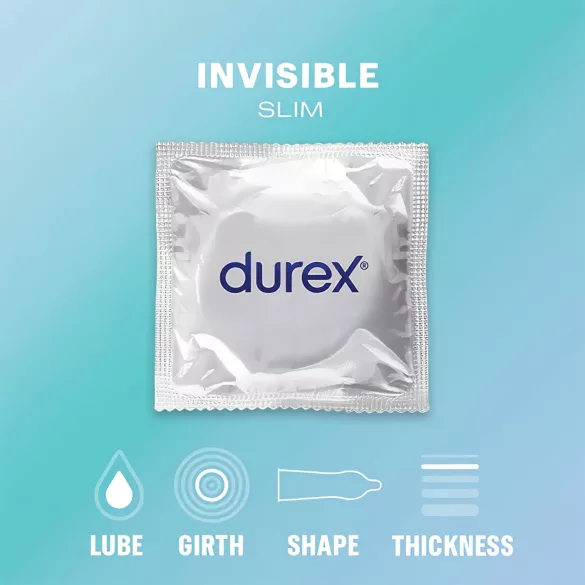 Durex Invisible Slim - ultra tanki kondomi - 10 komada