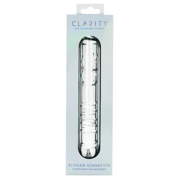 Clarity - stakleni dildo s dva kraja - prozirni