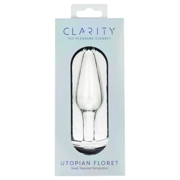 Clarity Utopian Floret - stakleni analni čep (prozirni)