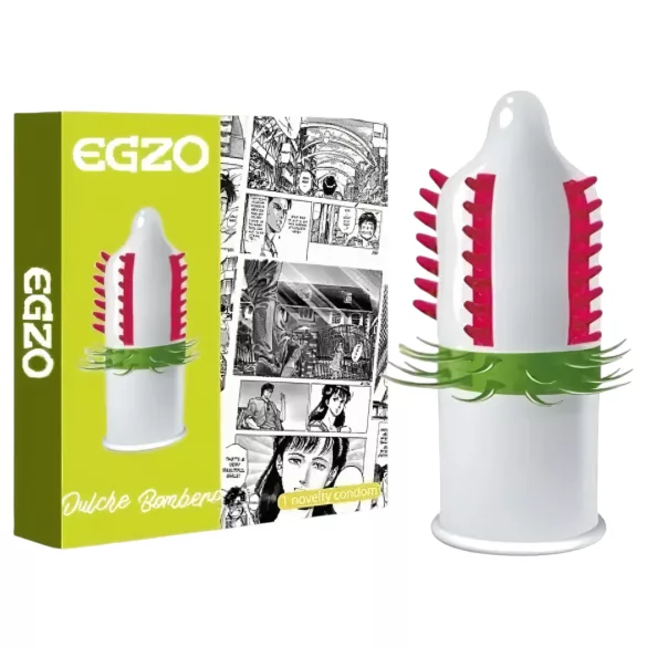 Egzo Dulche Bombero - stimulirajući kondom s bodljicama - 1 komad